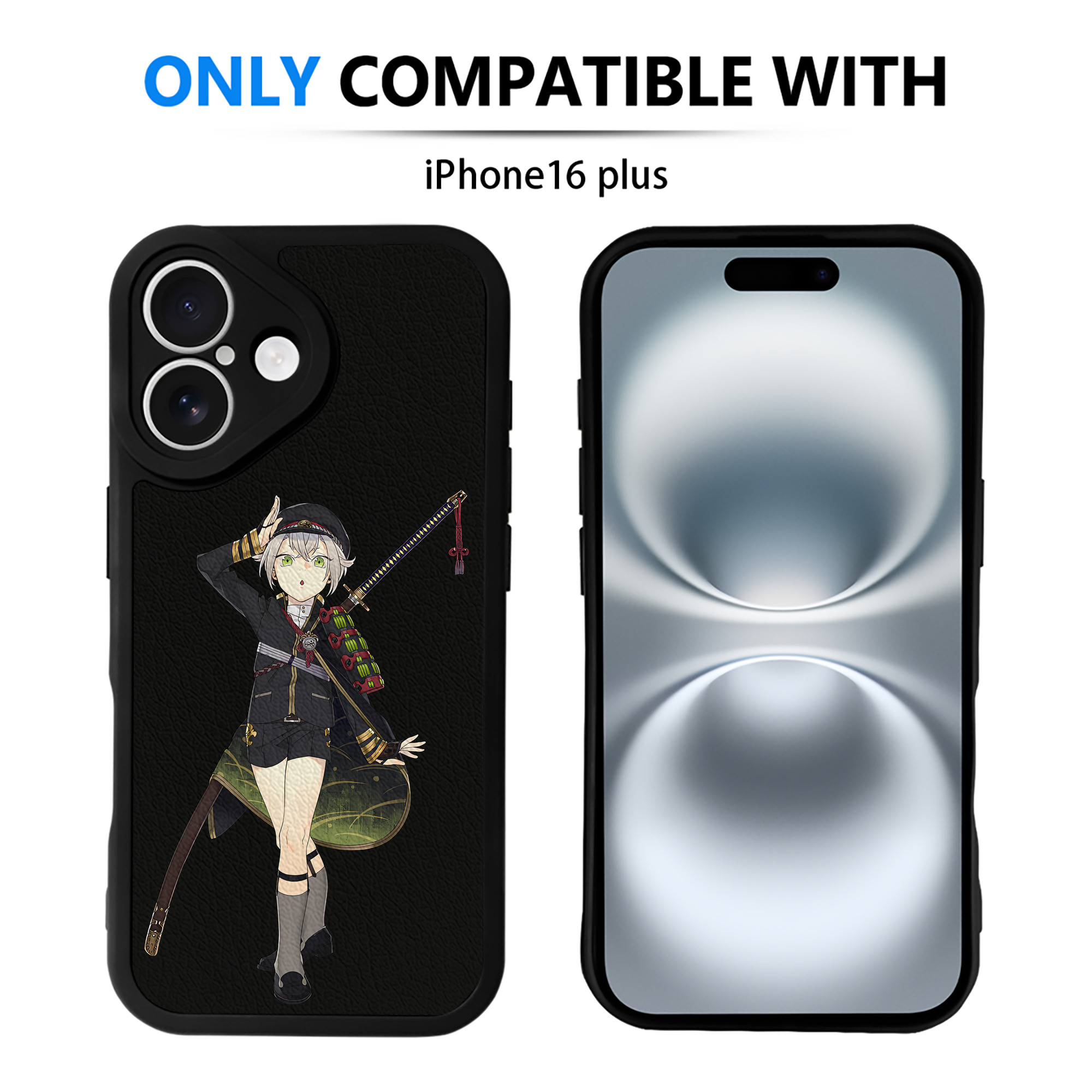 （画像用） 刀剣乱舞 Touken Ranbu 【iPhone 16シリーズ対応】シリコンスマホケース（レザー調） 材質：シリコン